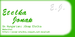 etelka jonap business card